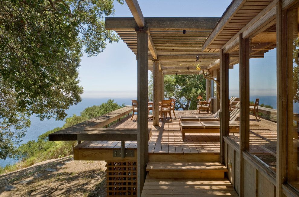 Lowes Chesapeake Va for a Rustic Deck with a Lounge Chairs and Big Sur Cabin by Studio Schicketanz