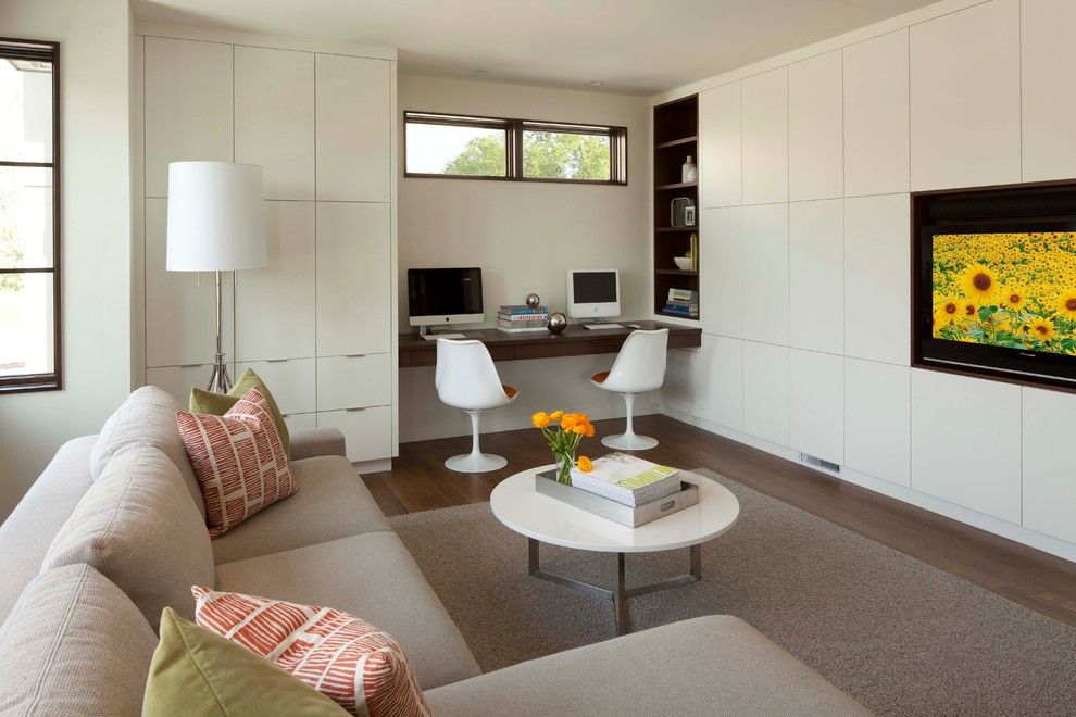 Lowes Chino Hills for a Modern Family Room with a Storage and Linden Hills Contemporary by Andrea Swan   Swan Architecture