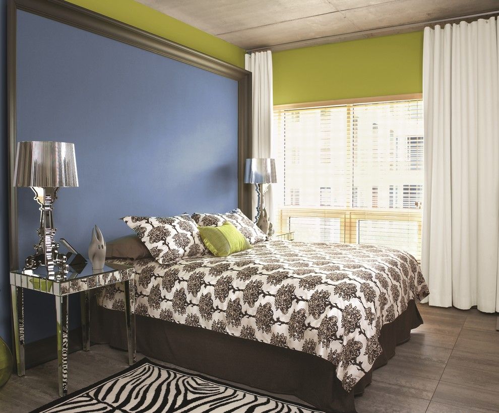 Lowes Colorado Springs for a Contemporary Bedroom with a Zebra Rug and Ppg Pittsburgh Paints by Ppg Architectural Coatings