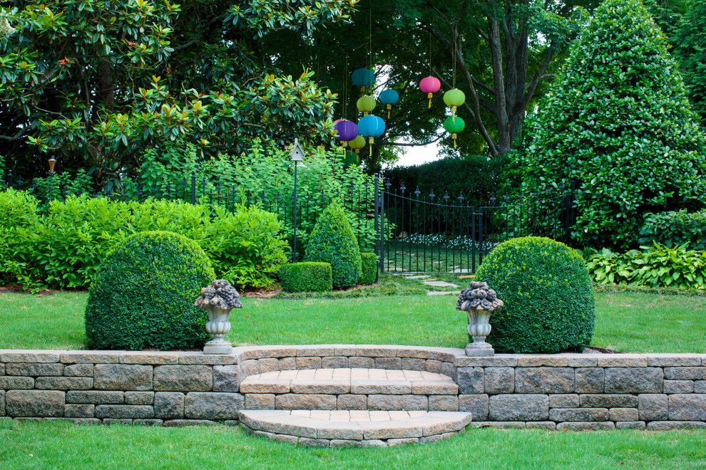 Lowes Crossville Tn for a Mediterranean Landscape with a Stone Garden Border and Casa Real // Knoxville, Tn for Todd Richesin Interiors by Finch Photo