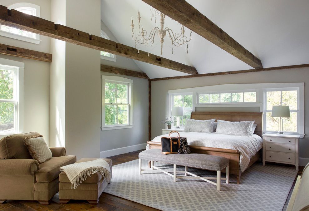 Lowes Cumming Ga for a Farmhouse Bedroom with a Pine Flooring and Lynnfield Farmhouse by Cummings Architects