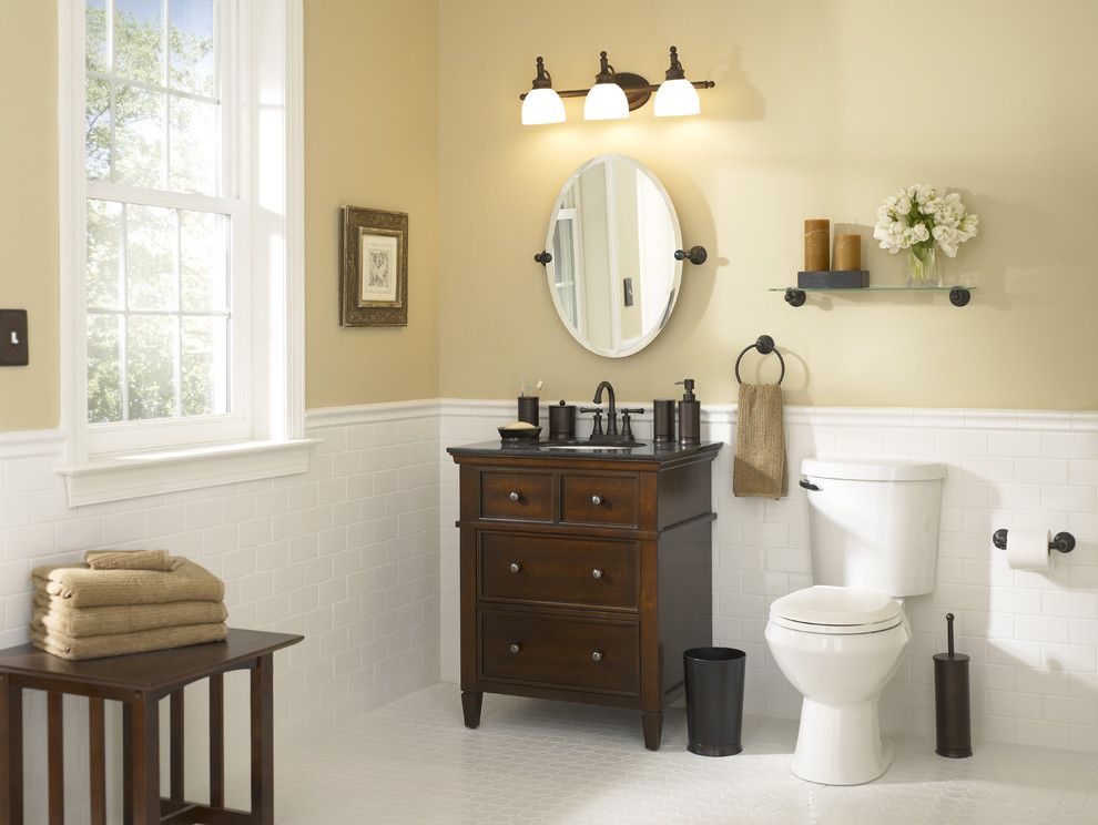 Lowes Cumming Ga for a Traditional Bathroom with a Espresso Vanity and Timeless Bath with Modern Touches by Lowe's Home Improvement