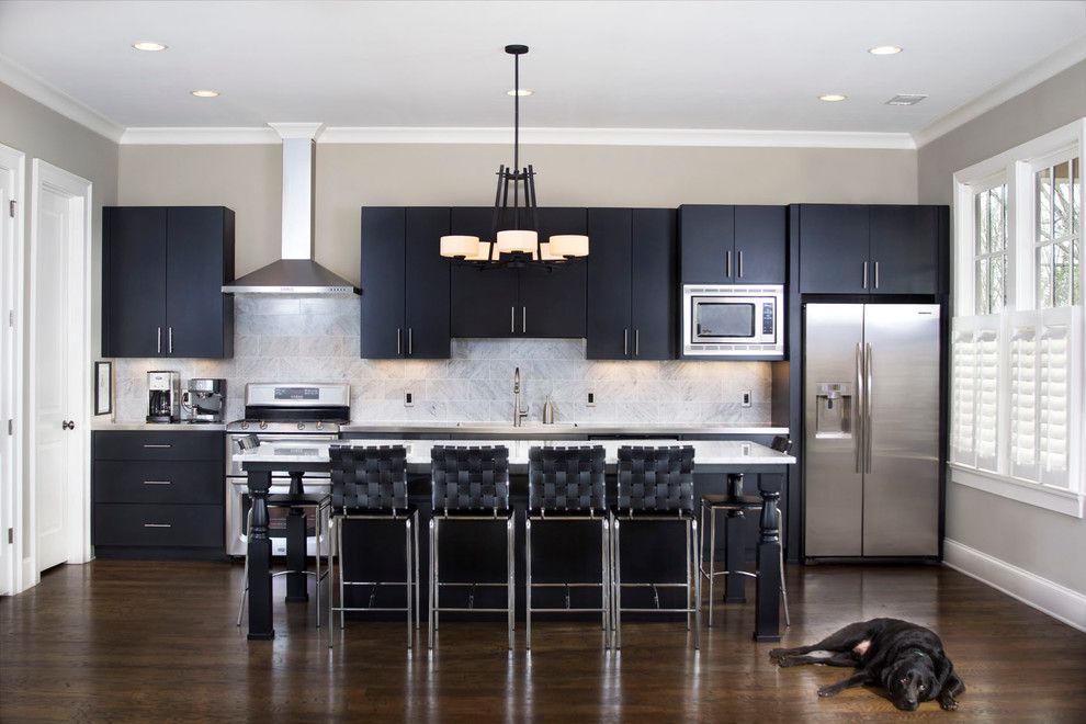 Lowes Cumming Ga for a Transitional Kitchen with a Counter Stools and Custom Home   Cumming, Ga by Katie Bricker Photography