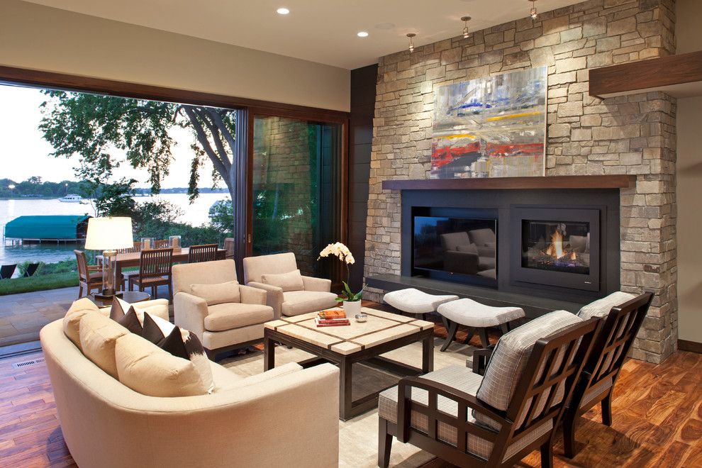 Lowes Gadsden Al for a Contemporary Living Room with a Gas Fireplace and Contemporary Living Room by Mingleteam.com