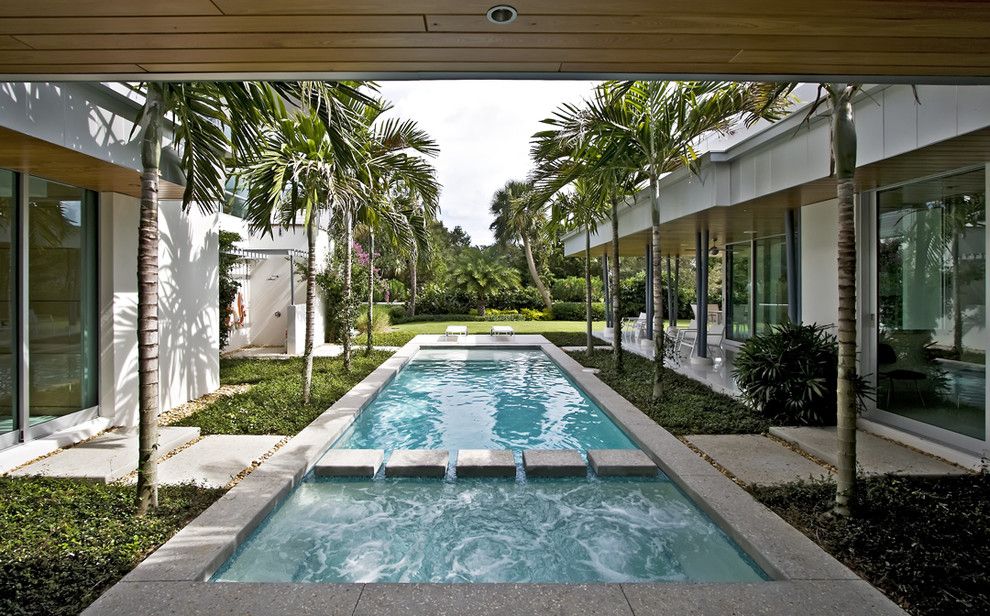 Lowes Gainesville for a Modern Pool with a Concrete Pavers and Balfoort Architecture, Inc. by Balfoort Architecture, Inc.