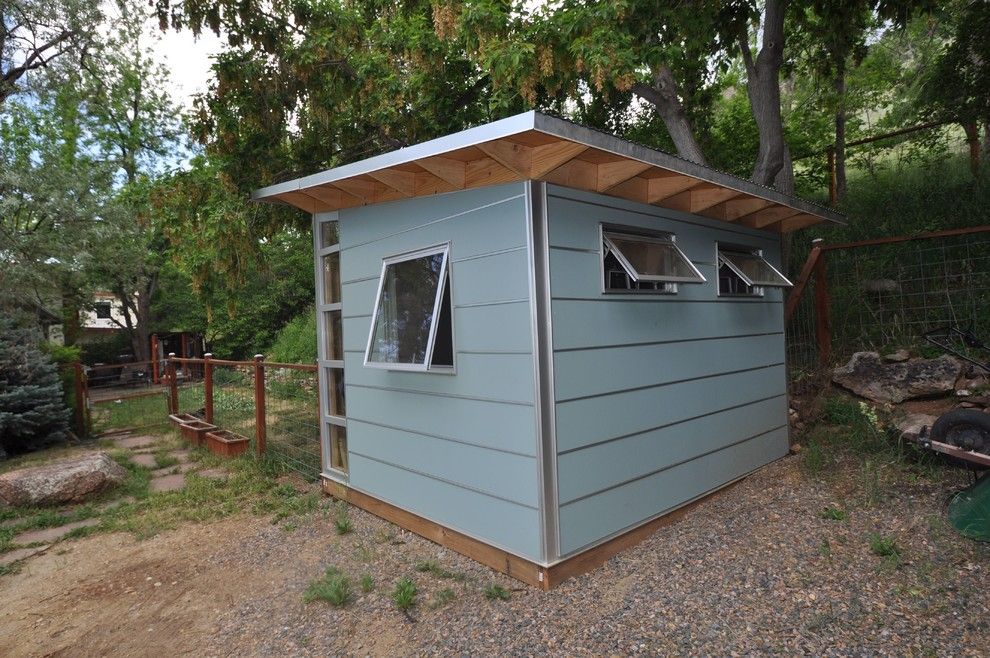 Lowes Lafayette La for a Contemporary Shed with a Backyard Shed and Beautiful Blue Storage: Collins Plank 8x10 by Studio Shed