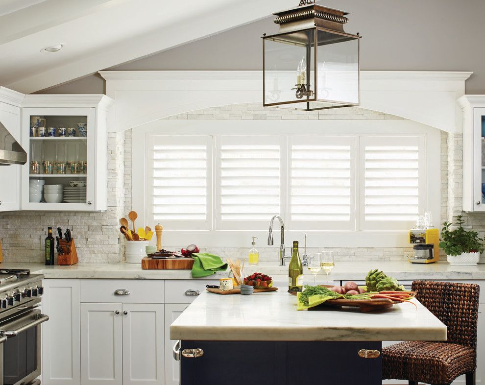 Lowes Omaha for a Contemporary Kitchen with a Plantation Shutters and White Plantation Shutters for the Kitchen by Budget Blinds
