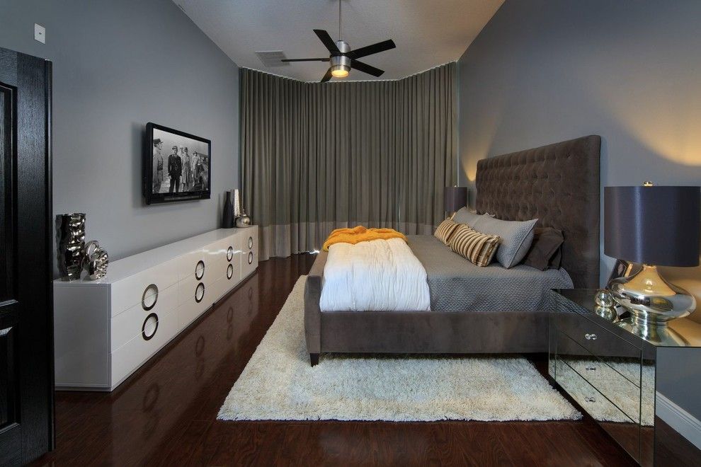 Lowes Orlando for a Contemporary Bedroom with a Gray Walls and Richmond Grand by Morrone Interiors