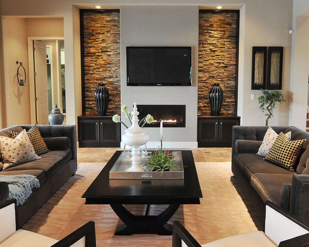 Lowes Orlando for a Contemporary Living Room with a Gas Fireplace and Portfolio by Studio Kw Photography