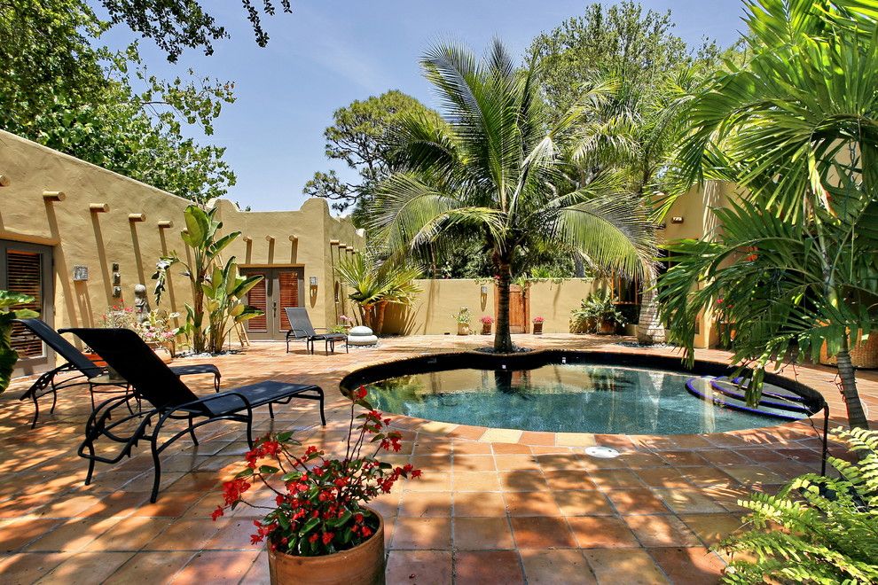 Lowes Palm Desert for a Eclectic Pool with a Outdoor Chaise Lounge and Siesta Key Santa Fe by Mgb Fine Custom Homes