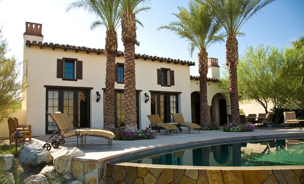 Lowes Palm Desert for a Mediterranean Exterior with a Flagstone and Rancho Mirage Villas by Sennikoff Architects, Inc.