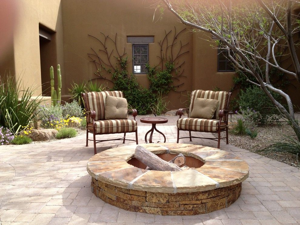 Lowes Paso Robles for a Southwestern Patio with a Pavers and Fire by Outdoor Lifestyles by Par