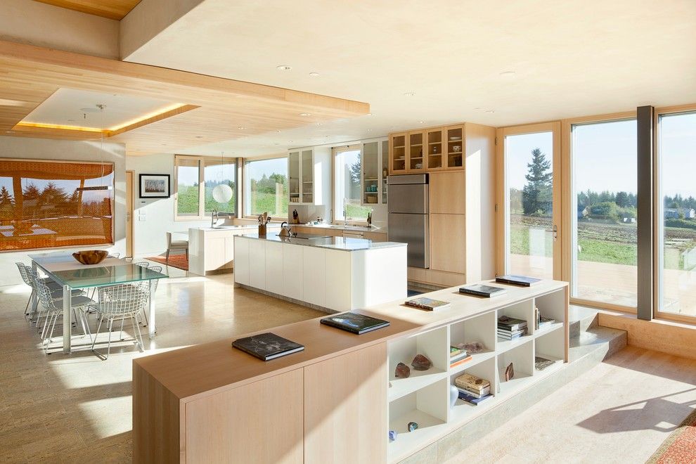 Lowes Portland Maine for a Contemporary Kitchen with a Natural Finishes and Karuna Passive House by Hammer & Hand