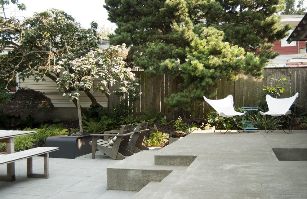 Lowes Portland Maine for a Contemporary Patio with a Steps and Modern Portland Landscape by Risa Boyer Architecture