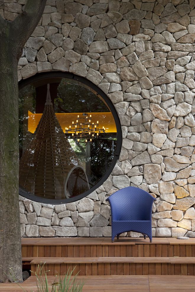 Lowes Round Rock for a Modern Exterior with a Chair and Fabio Galeazzo Brazil by Marco Antunio