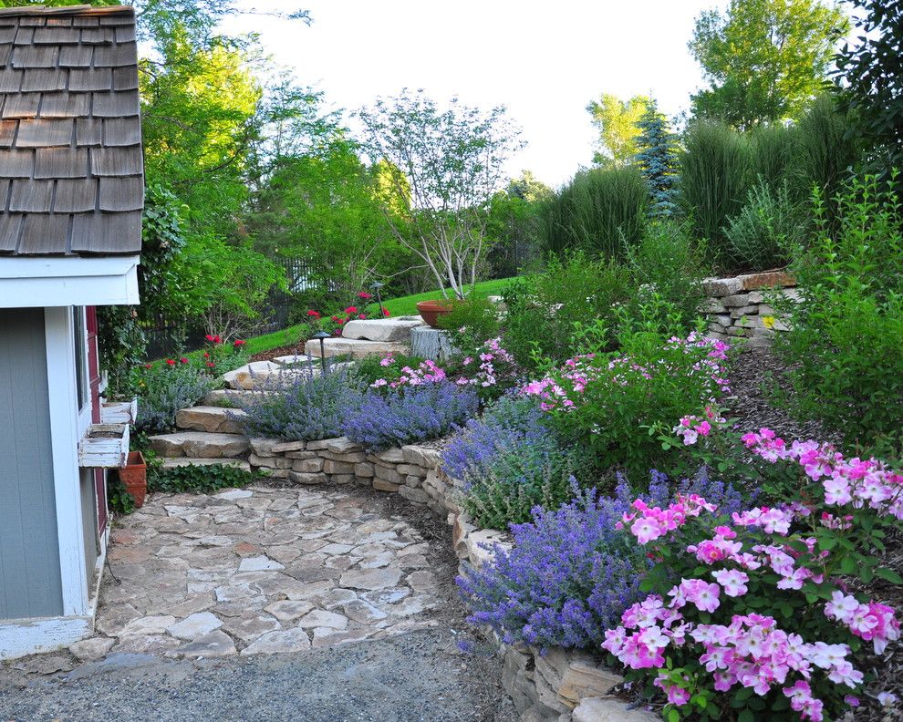 Lowes Round Rock for a Traditional Landscape with a Pink Flowers and Front Yard Renovation by Designscapes Colorado Inc.