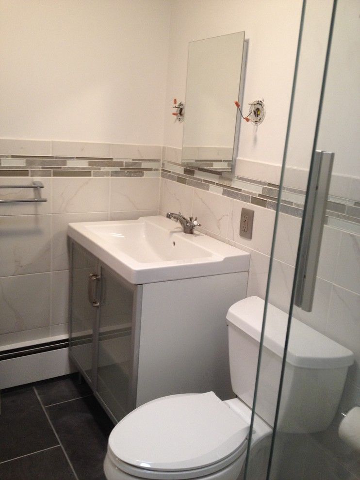 Lowes Seekonk for a Modern Spaces with a Gray and Modern Bathroom by Lowes of Seekonk, Ma