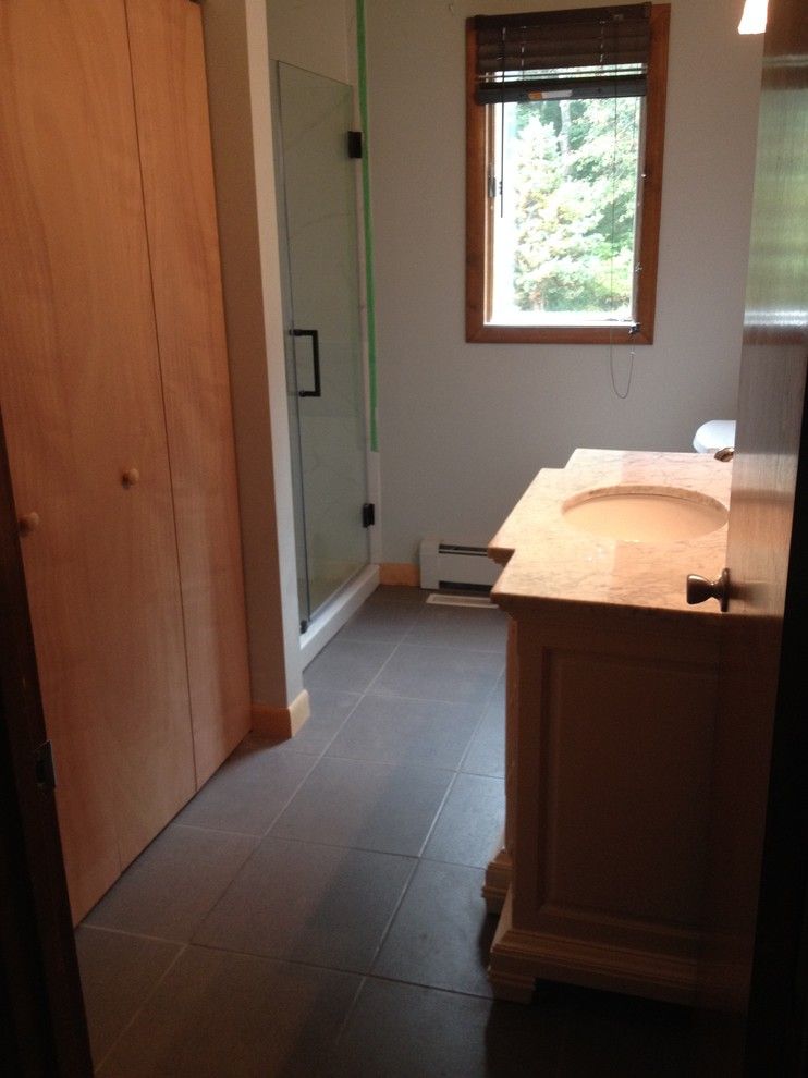 Lowes Seekonk for a Traditional Spaces with a Glass Shower Door and Bathroom Remodel Bristol by Lowes of Seekonk, Ma