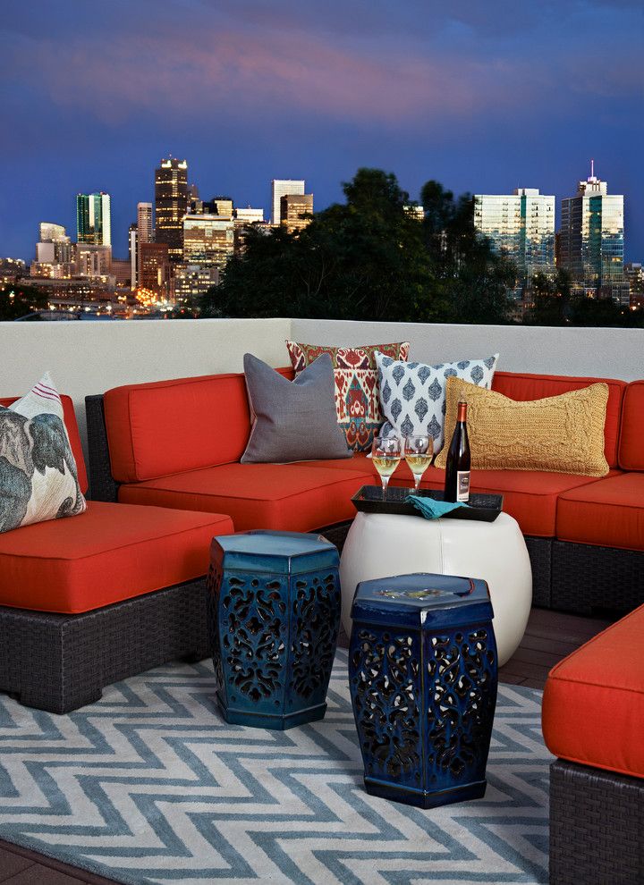 Lowes Sioux City for a Eclectic Deck with a Red Cushions and Lohi Private Residence by Andrea Schumacher Interiors