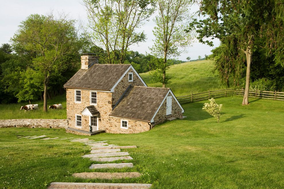 Lowes State College Pa for a Farmhouse Exterior with a Guest House Pool House Stone Work and Before & After   Villanova, Pa by Peter Zimmerman Architects