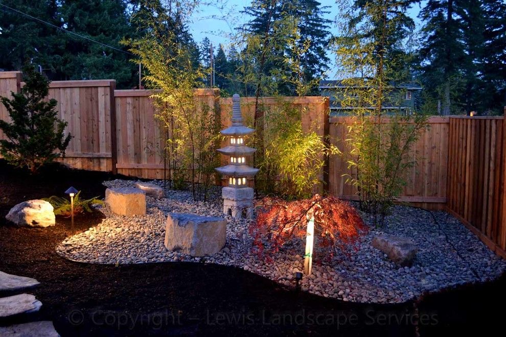 Lowes Tigard for a Asian Landscape with a Landscaper and Asian Garden / Japanese Garden by Lewis Landscape Services, Inc.