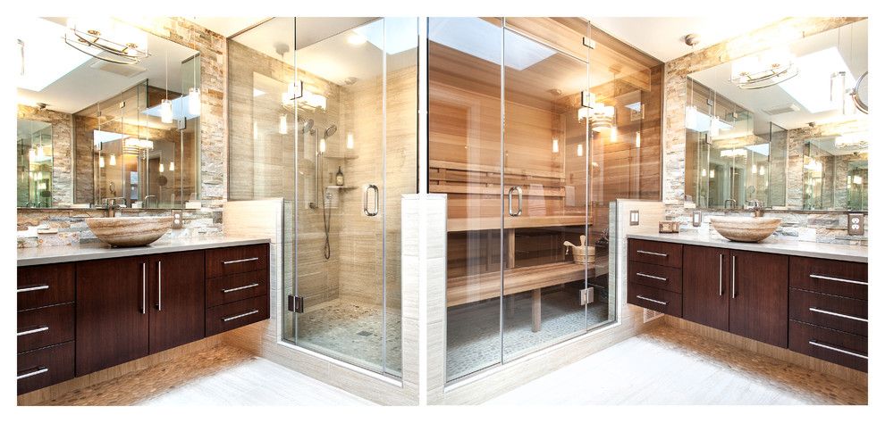 Lowes Tigard for a Contemporary Bathroom with a Low Voltage Lighting and Tigard Treehouse   Sauna Oasis by Northland Design & Build