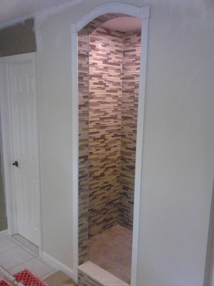 Lowes Whitehall Pa for a Contemporary Spaces with a Glass Tile Shower and Allentown Sweeney Custom Shower by Lowe's of Whitehall, Pa