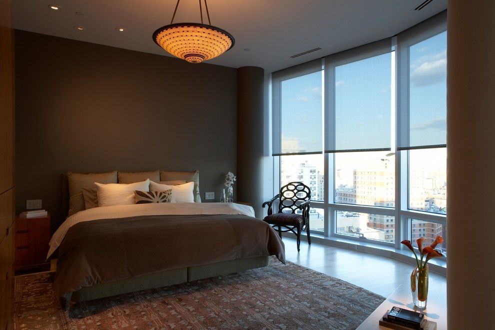 Lutron Electronics for a Modern Spaces with a Serena Shades and Beautiful Shades for the Bedroom by Lutron Electronics