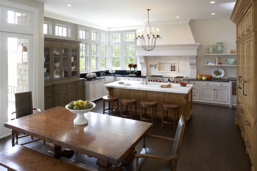 Luxart for a Traditional Kitchen with a Built in Hutch and L. Cramer Builders + Remodelers by L. Cramer Builders + Remodelers