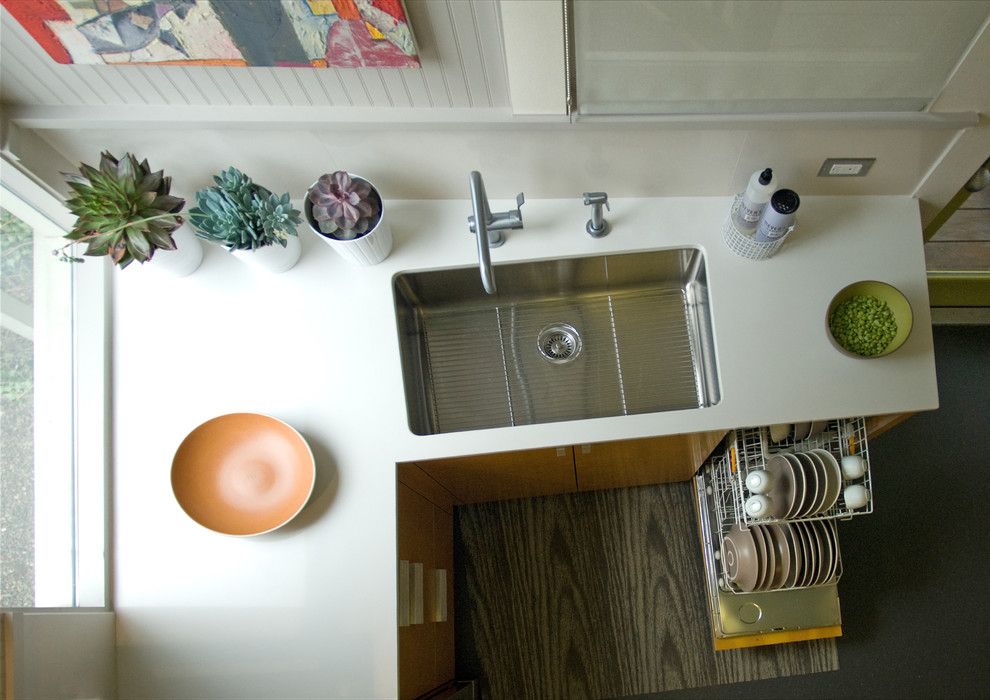 Mailboxes Near Me for a Contemporary Kitchen with a Wood Cabinet and Kitchen Remodel by Justrich Design