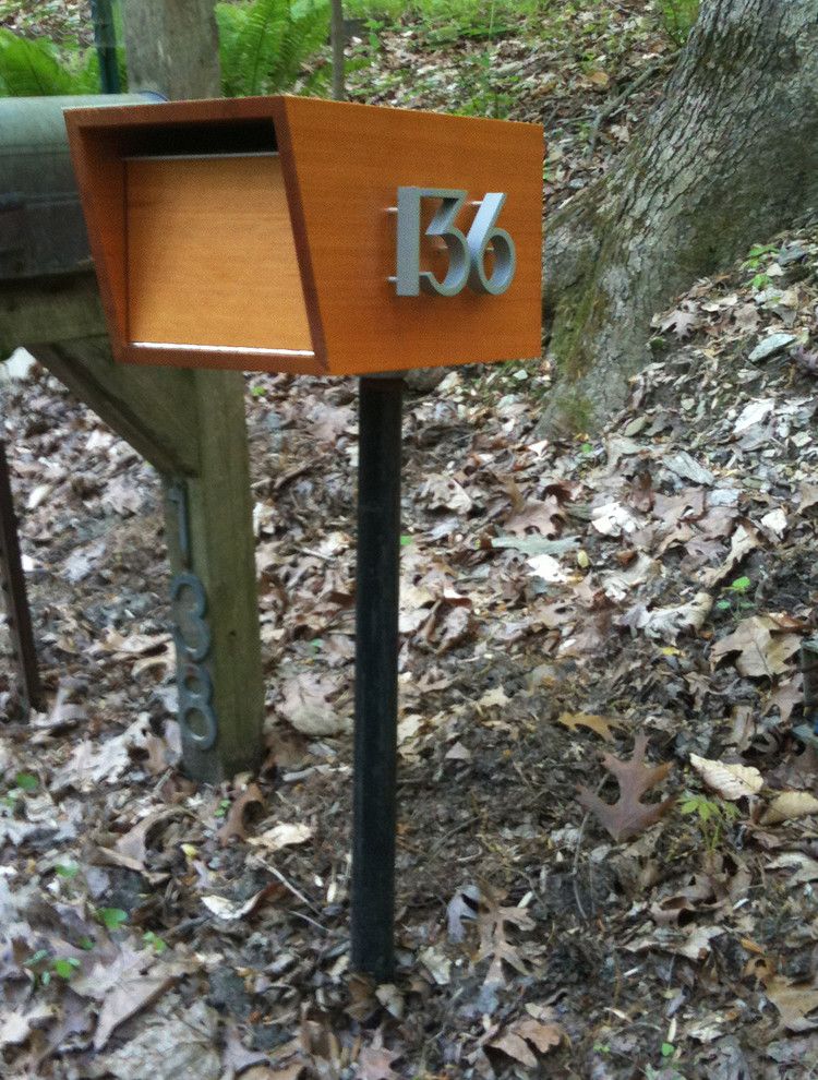 Mailboxes Near Me for a Midcentury Spaces with a Modern Mailbox and Upper Main Line Residence by Studiorobert Jamieson