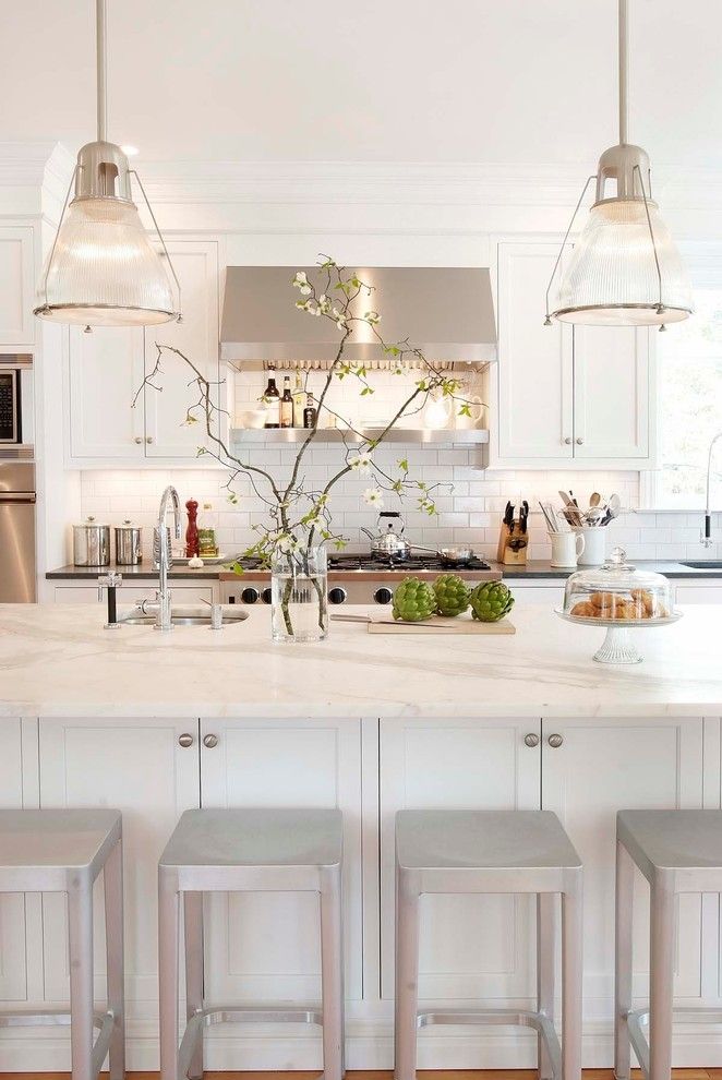 Mailboxes Near Me for a Traditional Kitchen with a White Cabinet and Classical Kitchen by Pickell Architecture