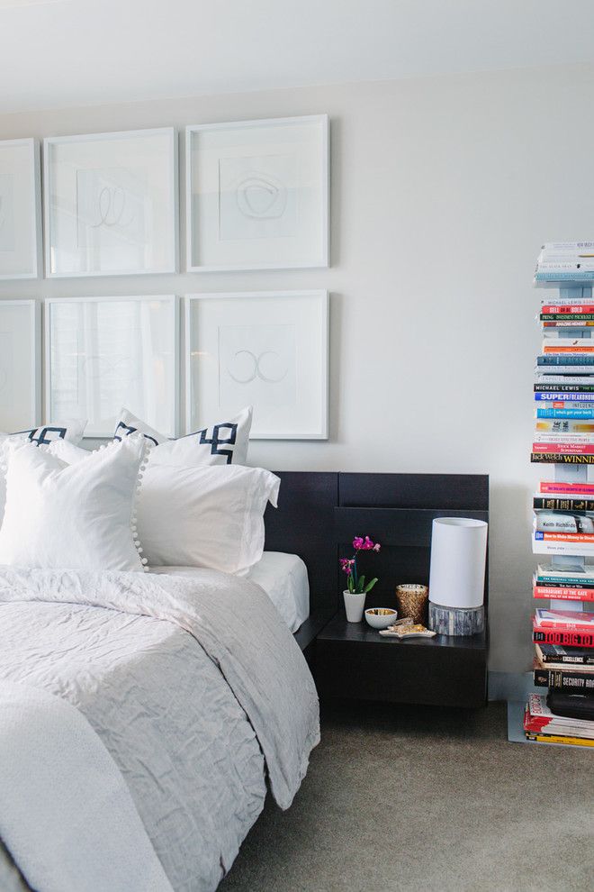 Malm Bed Frame for a Contemporary Bedroom with a Framed Art and Cityplace Condo by Nest Design Studio