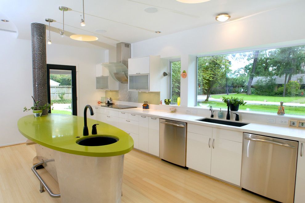 Mannington Commercial for a Eclectic Kitchen with a Picture Window and Leed Gold   Houston by Rd Architecture, Llc