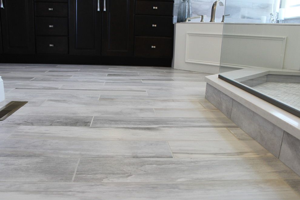 Mannington Commercial for a Modern Bathroom with a Waterfall and Falling Water Porcelain Tile Collection by Best Tile