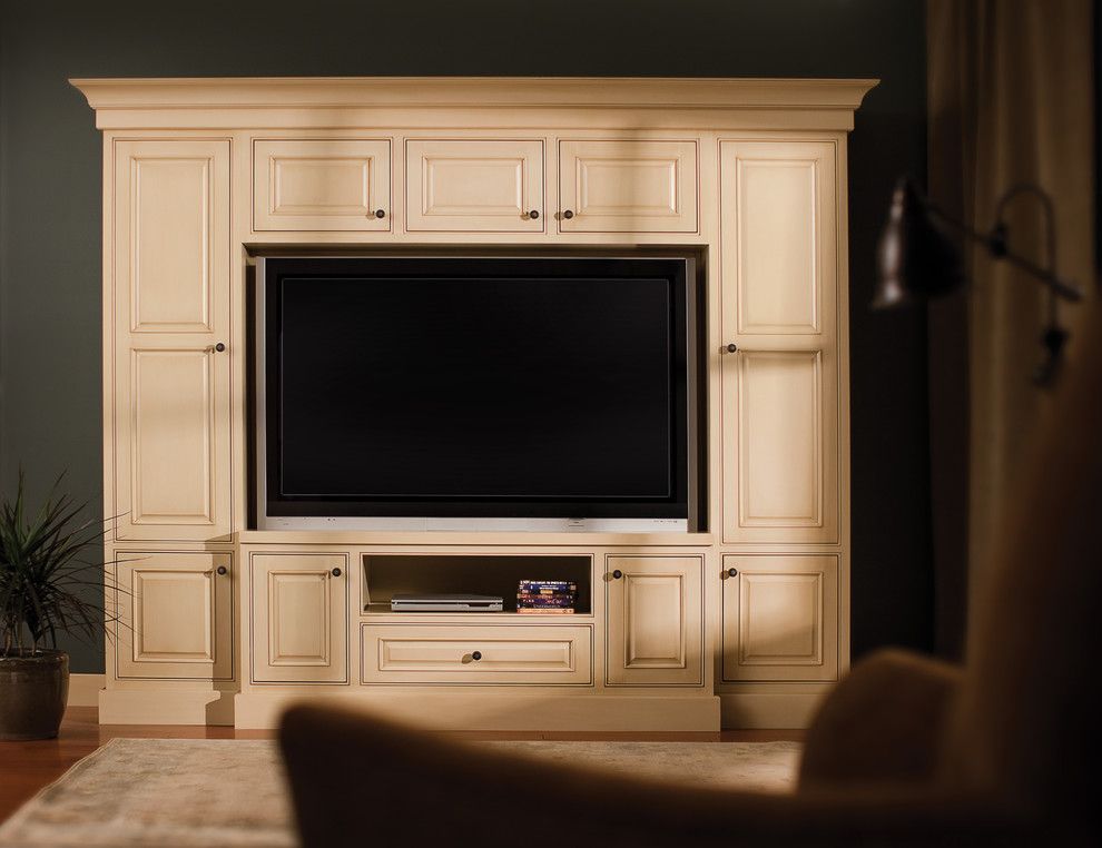 Maple Grove Theater for a Traditional Home Theater with a Custom Cabinetry and Fashionable Entertainment by Dura Supreme Cabinetry