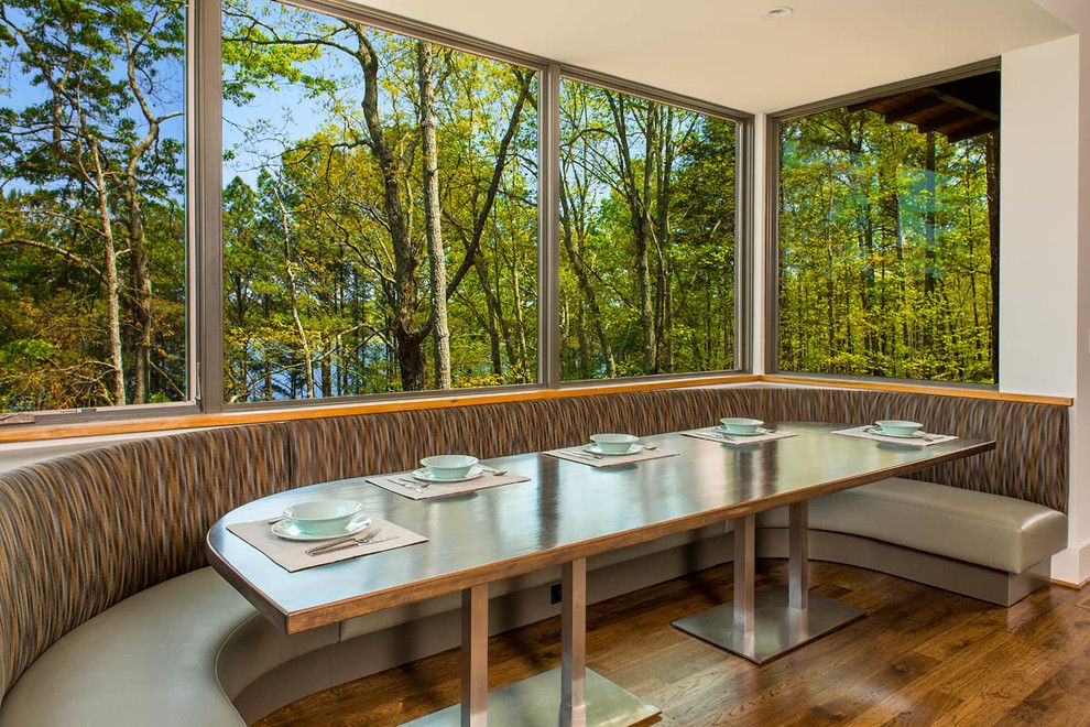 Marvin Integrity for a Rustic Dining Room with a Big Windows and Lake Arrowhead Residence   Rda Winner 2014 by Integrity Windows and Doors