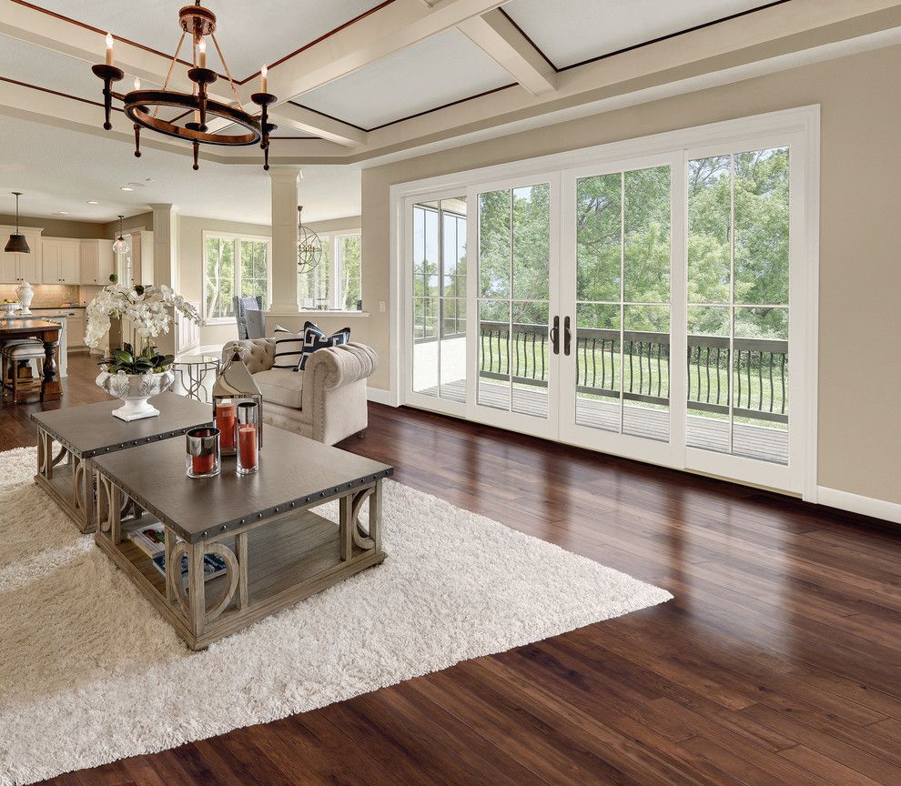 Marvin Integrity for a Traditional Living Room with a Grids and Marvin Integrity Wood Sliding Patio Doors by Marvin Design Gallery Monterey