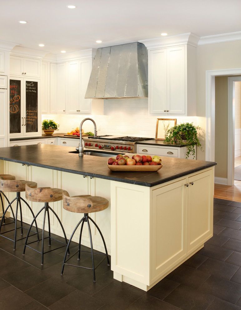 Masins Furniture for a Transitional Kitchen with a Wood Stools and Kitchen Renovation by Aj Margulis Interiors