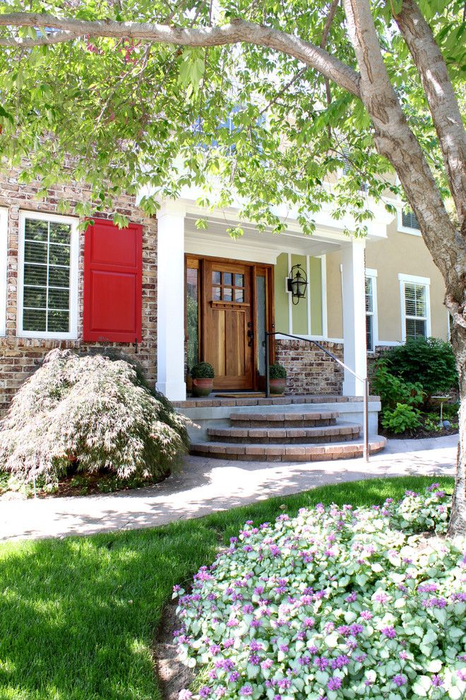 Masonite Doors for a Traditional Exterior with a Entrance and Two Story Exterior and Porch Renovation by Renovation Design Group