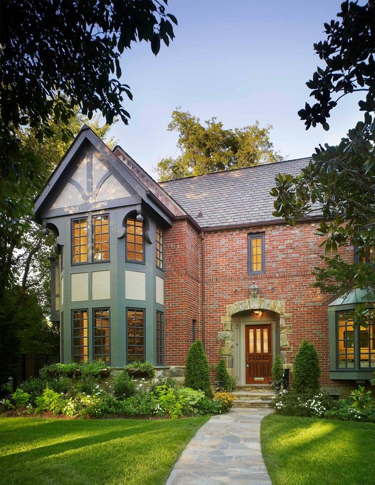 Mcnear Brick for a Traditional Exterior with a Bushes and Heavy Timber Tudor by Luther Paul Weber Aia, Architect