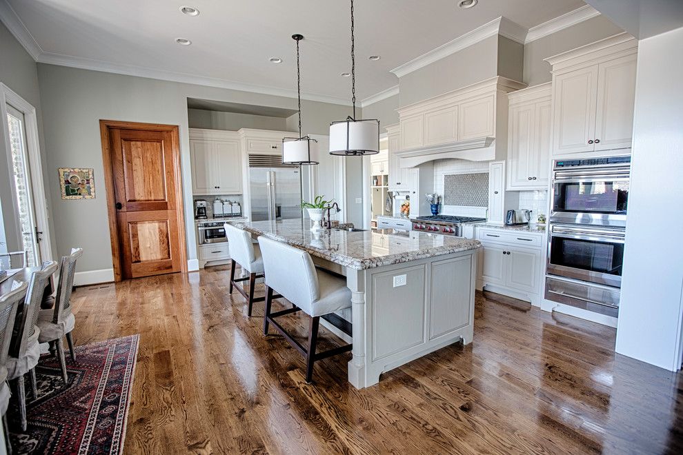 Mega Granite for a Traditional Kitchen with a Cooktop and 49 Harbor Ridge by Toulmin Homes