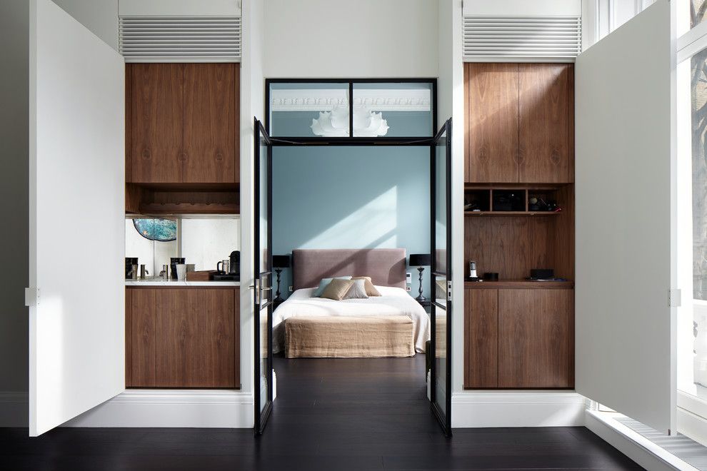 Mens Bedroom Ideas for a Contemporary Bedroom with a Guys Bedroom and Emperors Gate by Dyer Grimes Architecture