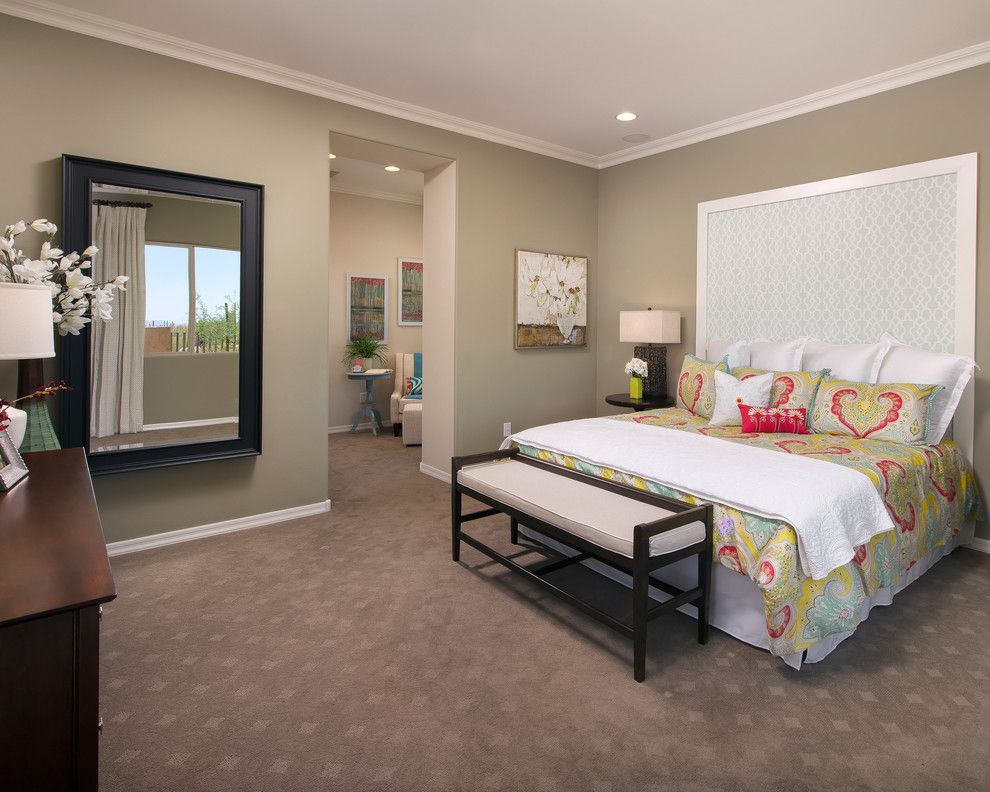 Meritage Homes Az for a Contemporary Bedroom with a End of Bed Bench and the Sabine Plan at Sky Ranch | Tucson, Az by Meritage Homes