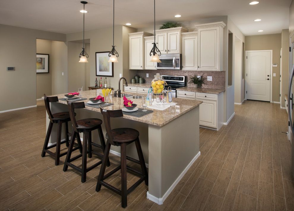 Meritage Homes Az for a Traditional Kitchen with a Small Pendant Lights and the Catalina Plan at Tangerine North | Tucson, Az by Meritage Homes