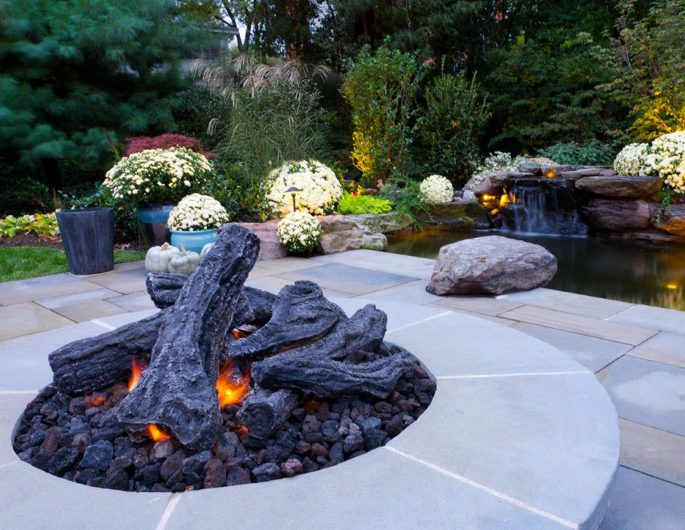 Merrifield Garden Center for a Contemporary Patio with a Flagstone and Koi Pond and Patio by Merrifield Garden Center