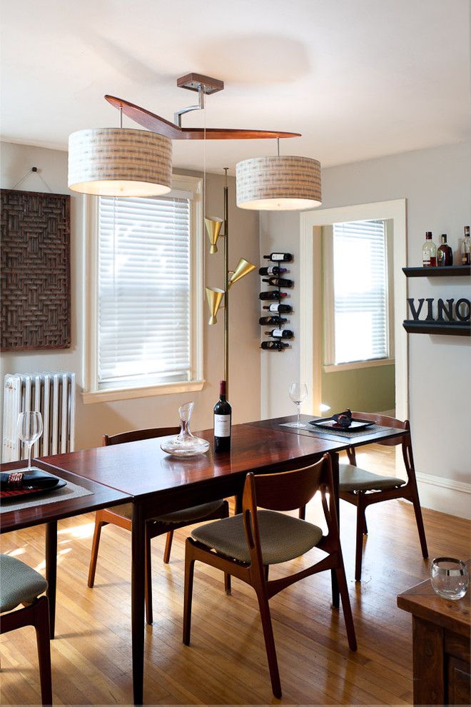 Mid Century Modern for a Midcentury Dining Room with a Wood Flooring and Bubingarang by Inspired Wire Studio