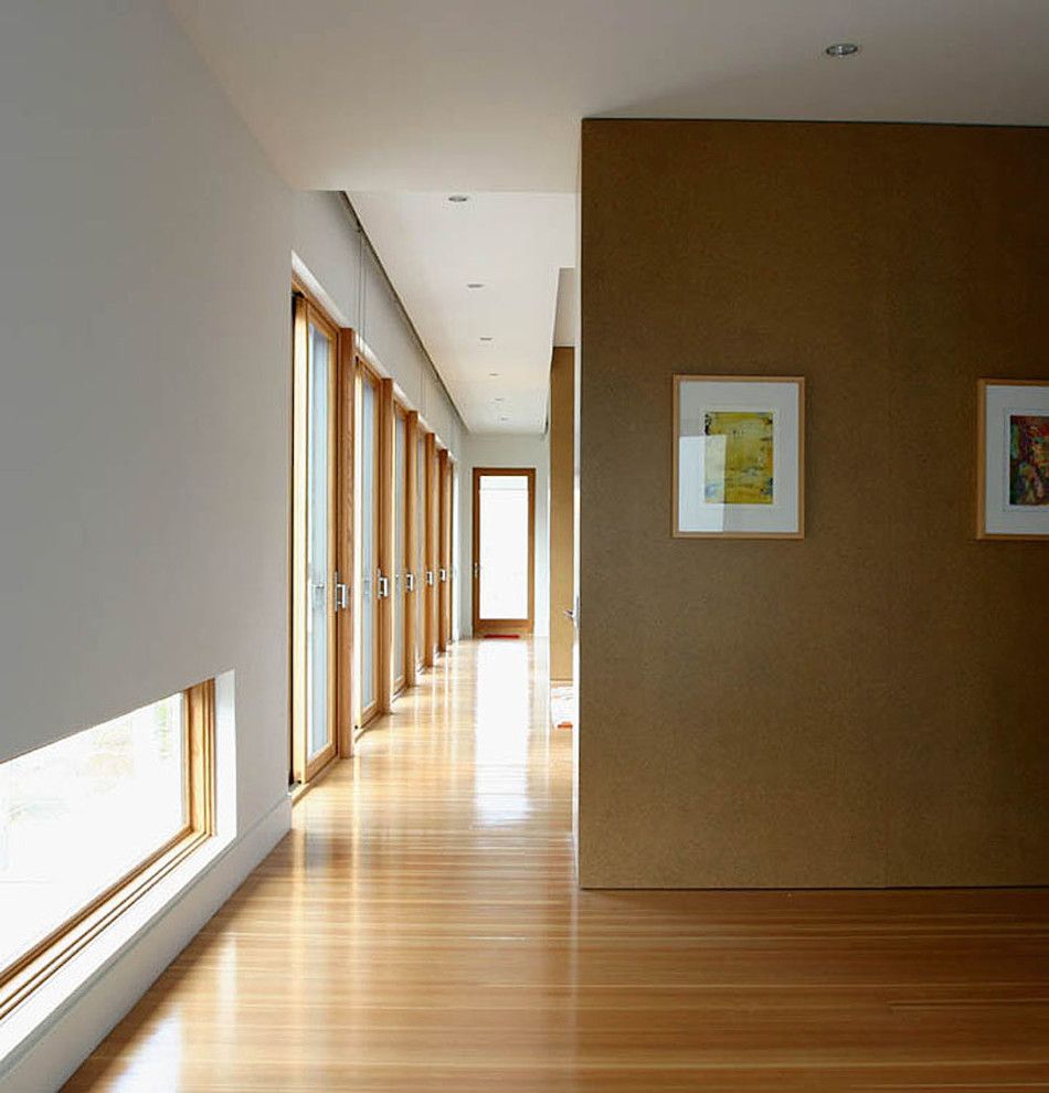 Milliken Doors for a Modern Hall with a Modern Sustainable Architecture and Modern Materials Gallery by Leap Architecture