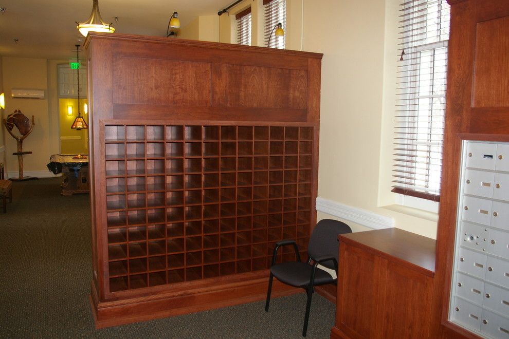 Milliken Millwork for a Traditional Home Office with a Wood Cubblies and Senior Living Center and Condos by Thomas & Milliken Millwork, Inc.