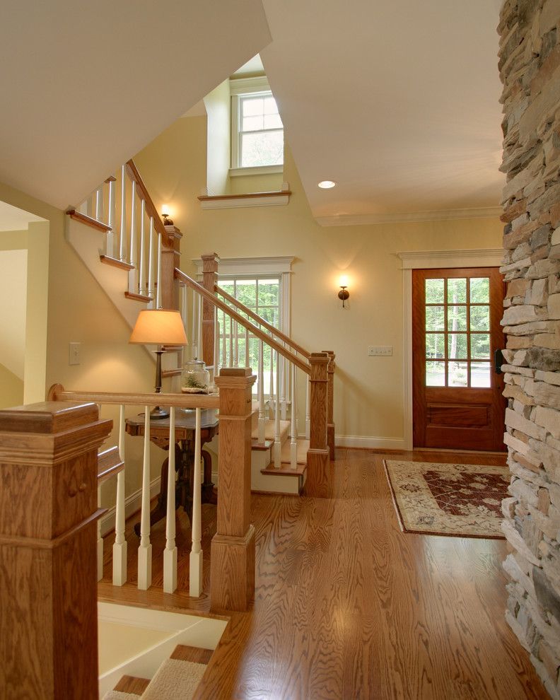 Miniwax for a Traditional Staircase with a Wood Staircase and Quiet Casual Home: Entryway and Stair by Rta Studio Residential Architects